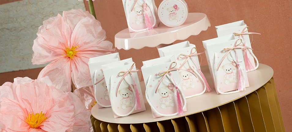 Birth and baptism favors - Baby Orsetto Rosa e Azzurro